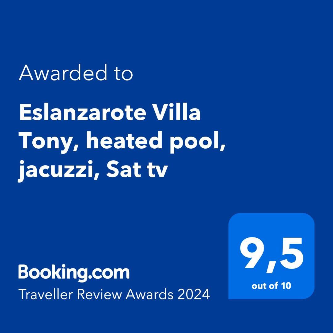 Eslanzarote Eco Villa Tony, Heated Pool, Jacuzzi, Sat Tv, Super Wifi La Costa Εξωτερικό φωτογραφία